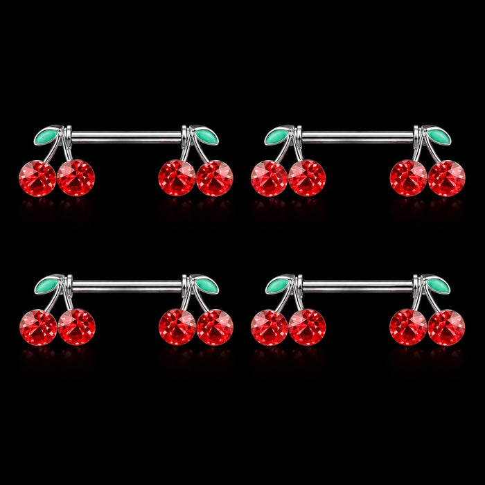 Kersen Tepelbarbell – Titanium – Staaf 14 mm