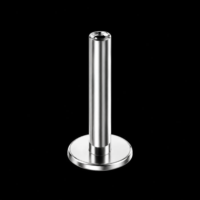 Threadless Labret Staafje – Titanium – 16G · 1,2 × 6 mm