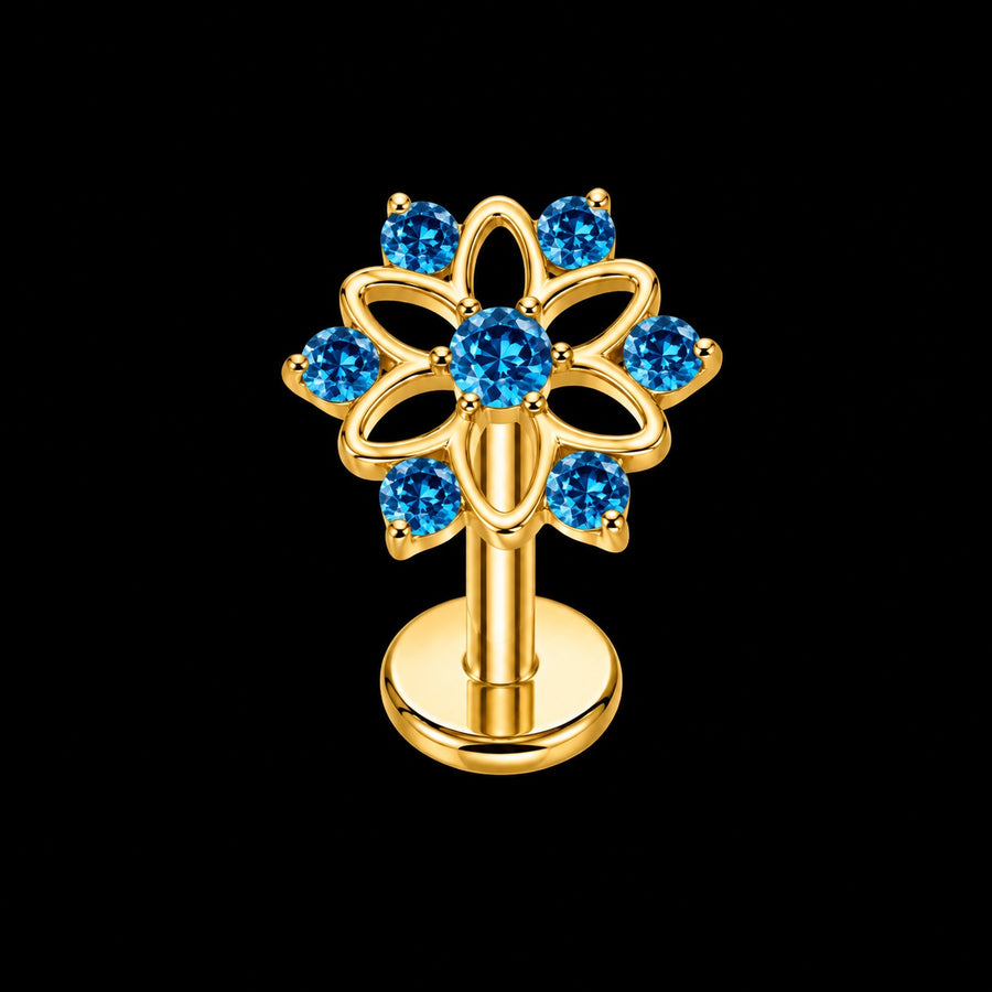 Premium Zirkonia Stud – Model B · 16G · 1,2 × 8 mm B19