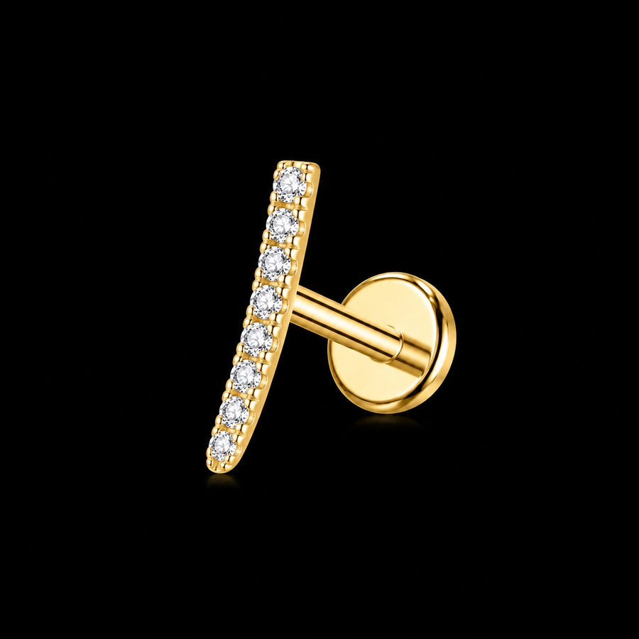 Luxe Zirkonia Stud – Model C · 16G · 1,2 × 8 mm B10