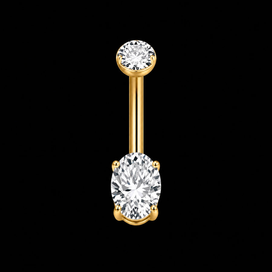 Hart Kristal Navelpiercing – Ovaal A3