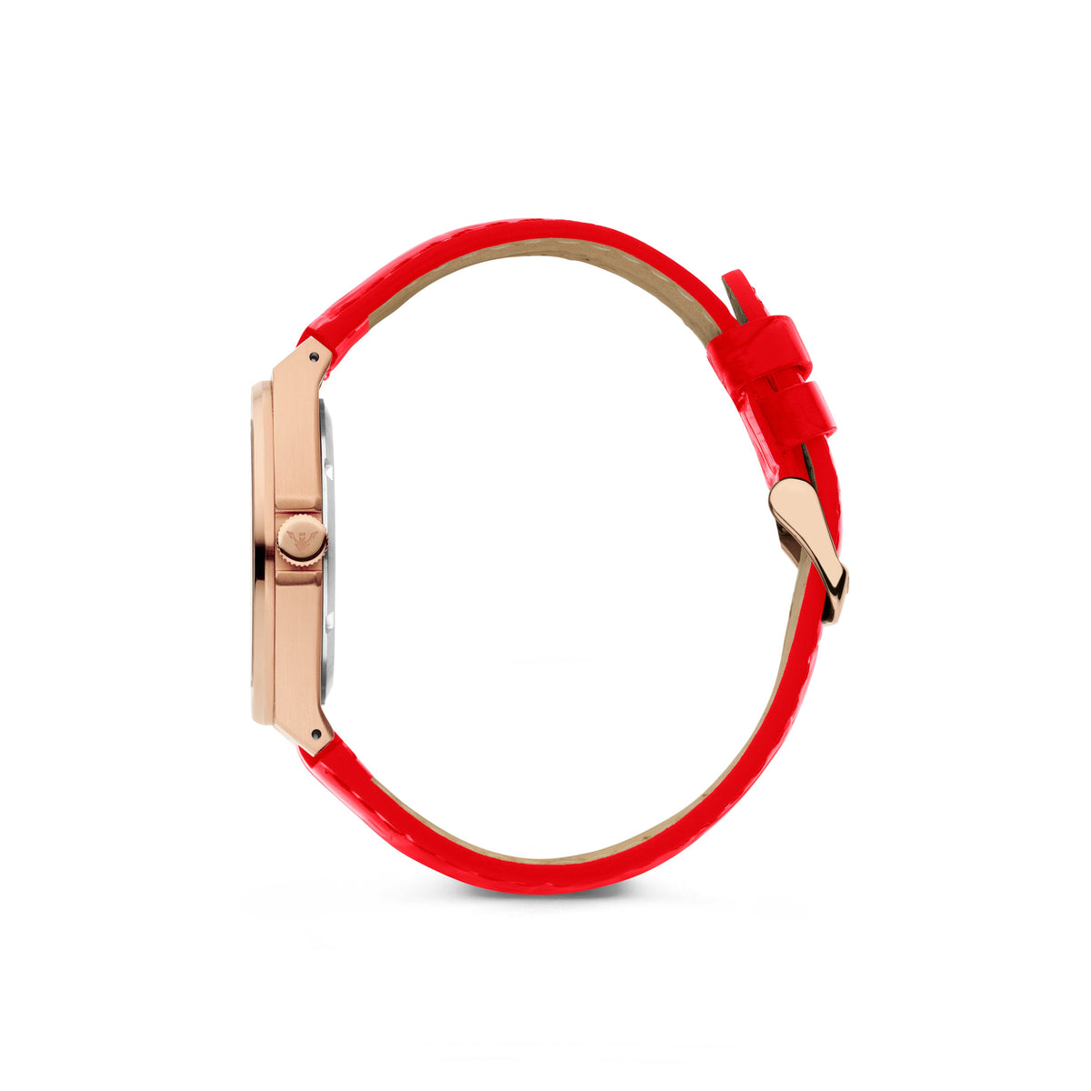 PHOENIX - RED / ROSE GOLD (LEATHER) detail